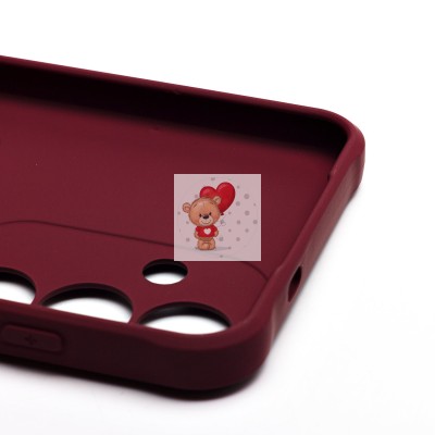 Чехол-накладка для Samsung Galaxy S25+ (бордовый) - SC304 с картхолдером