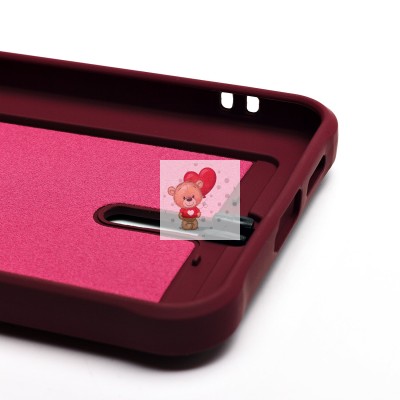 Чехол-накладка для Samsung Galaxy S25+ (бордовый) - SC304 с картхолдером