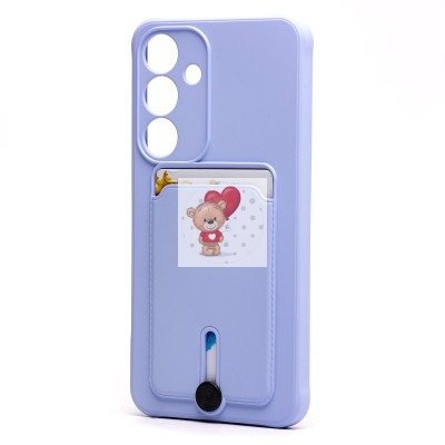 Чехол-накладка для Samsung Galaxy S25+ (светло-фиолетовый) - SC304 с картхолдером