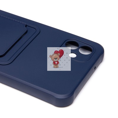 Чехол-накладка для Samsung A045 Galaxy A04 (темно-синий) - SC304 с картхолдером