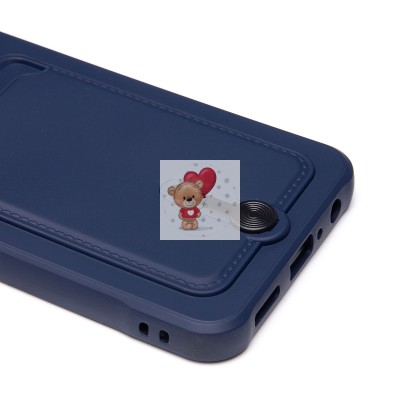 Чехол-накладка для Samsung A045 Galaxy A04 (темно-синий) - SC304 с картхолдером