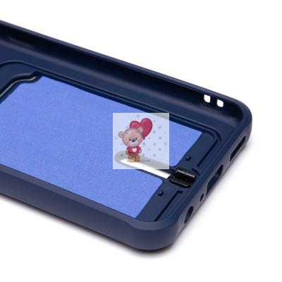 Чехол-накладка для Samsung A045 Galaxy A04 (темно-синий) - SC304 с картхолдером