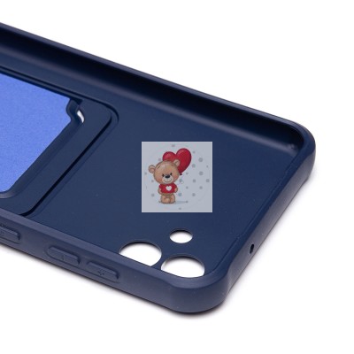 Чехол-накладка для Samsung A045 Galaxy A04 (темно-синий) - SC304 с картхолдером