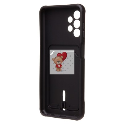 Чехол-накладка для Samsung A047 Galaxy A04s (черный) - SC304 с картхолдером