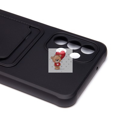 Чехол-накладка для Samsung A047 Galaxy A04s (черный) - SC304 с картхолдером