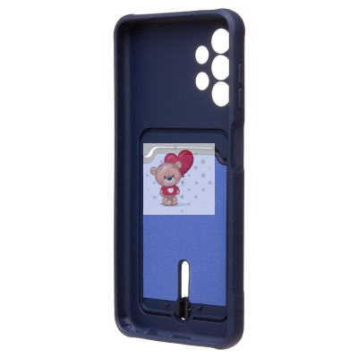 Чехол-накладка для Samsung A047 Galaxy A04s (темно-синий) - SC304 с картхолдером