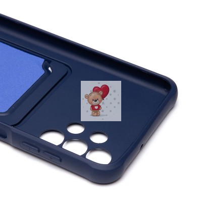 Чехол-накладка для Samsung A047 Galaxy A04s (темно-синий) - SC304 с картхолдером