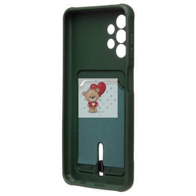 Чехол-накладка для Samsung A047 Galaxy A04s (темно-зеленый) - SC304 с картхолдером