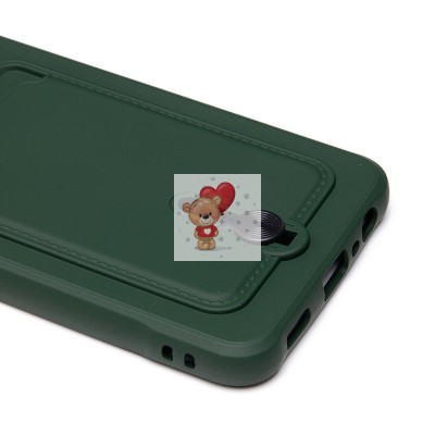 Чехол-накладка для Samsung A047 Galaxy A04s (темно-зеленый) - SC304 с картхолдером