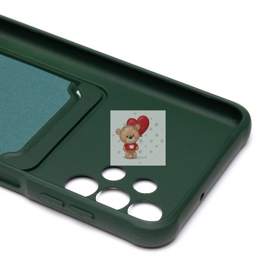 Чехол-накладка для Samsung A047 Galaxy A04s (темно-зеленый) - SC304 с картхолдером