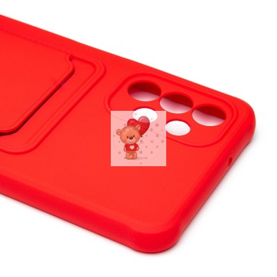 Чехол-накладка для Samsung A047 Galaxy A04s (красный) - SC304 с картхолдером