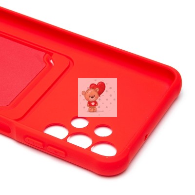 Чехол-накладка для Samsung A047 Galaxy A04s (красный) - SC304 с картхолдером