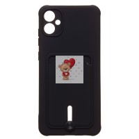 Чехол-накладка для Samsung A055 Galaxy A05 (черный) - SC304 с картхолдером