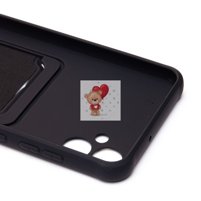 Чехол-накладка для Samsung A055 Galaxy A05 (черный) - SC304 с картхолдером Чехол-накладка для Samsung A055 Galaxy A05 (черный) - SC304 с картхолдером