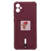 Чехол-накладка для Samsung A055 Galaxy A05 (бордовый) - SC304 с картхолдером