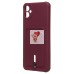 Чехол-накладка для Samsung A055 Galaxy A05 (бордовый) - SC304 с картхолдером
