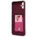 Чехол-накладка для Samsung A055 Galaxy A05 (бордовый) - SC304 с картхолдером