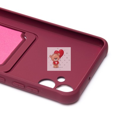 Чехол-накладка для Samsung A055 Galaxy A05 (бордовый) - SC304 с картхолдером