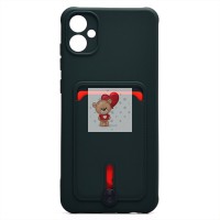Чехол-накладка для Samsung A055 Galaxy A05 (темно-зеленый) - SC304 с картхолдером