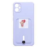 Чехол-накладка для Samsung A055 Galaxy A05 (светло-фиолетовый) - SC304 с картхолдером