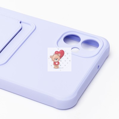 Чехол-накладка для Samsung A055 Galaxy A05 (светло-фиолетовый) - SC304 с картхолдером