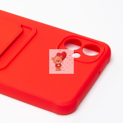 Чехол-накладка для Samsung A055 Galaxy A05 (красный) - SC304 с картхолдером