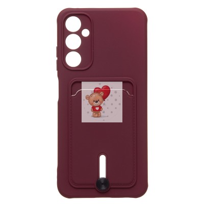 Чехол-накладка для Samsung A057 Galaxy A05s (бордовый) - SC304 с картхолдером