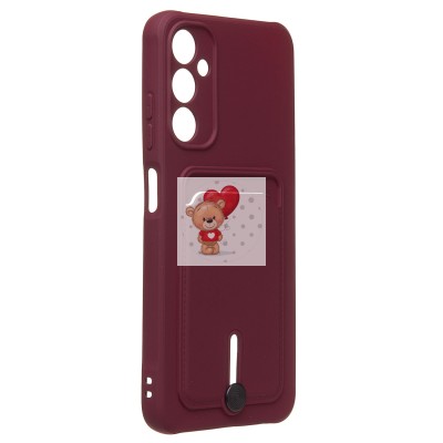 Чехол-накладка для Samsung A057 Galaxy A05s (бордовый) - SC304 с картхолдером