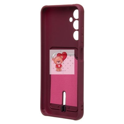 Чехол-накладка для Samsung A057 Galaxy A05s (бордовый) - SC304 с картхолдером