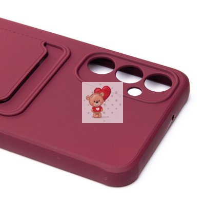 Чехол-накладка для Samsung A057 Galaxy A05s (бордовый) - SC304 с картхолдером