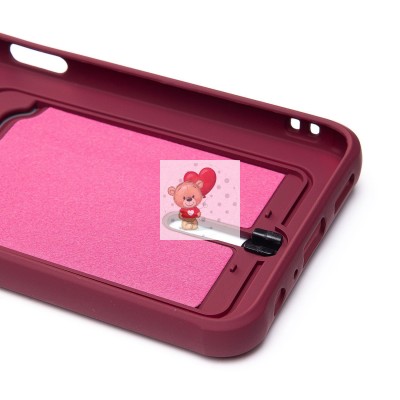 Чехол-накладка для Samsung A057 Galaxy A05s (бордовый) - SC304 с картхолдером