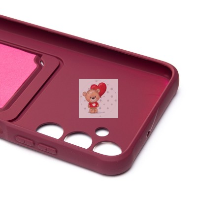 Чехол-накладка для Samsung A057 Galaxy A05s (бордовый) - SC304 с картхолдером