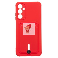 Чехол-накладка для Samsung A057 Galaxy A05s (красный) - SC304 с картхолдером