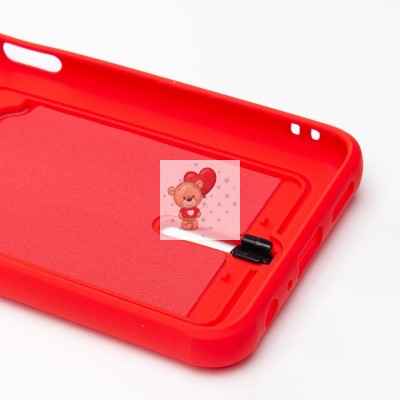 Чехол-накладка для Samsung A057 Galaxy A05s (красный) - SC304 с картхолдером