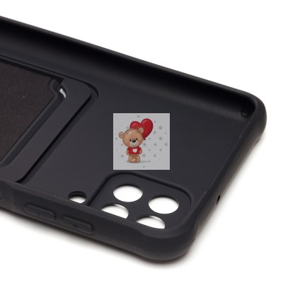 Чехол-накладка для Samsung A125 Galaxy A12 (черный) - SC304 с картхолдером