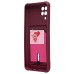 Чехол-накладка для Samsung A125 Galaxy A12 (бордовый) - SC304 с картхолдером