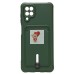 Чехол-накладка для Samsung A125 Galaxy A12 (темно-зеленый) - SC304 с картхолдером