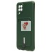 Чехол-накладка для Samsung A125 Galaxy A12 (темно-зеленый) - SC304 с картхолдером