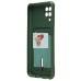 Чехол-накладка для Samsung A125 Galaxy A12 (темно-зеленый) - SC304 с картхолдером
