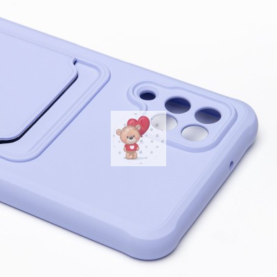 Чехол-накладка для Samsung A125 Galaxy A12 (темно-фиолетовый) - SC304 с картхолдером