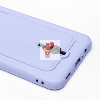 Чехол-накладка для Samsung A125 Galaxy A12 (темно-фиолетовый) - SC304 с картхолдером