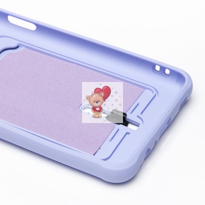 Чехол-накладка для Samsung A125 Galaxy A12 (темно-фиолетовый) - SC304 с картхолдером