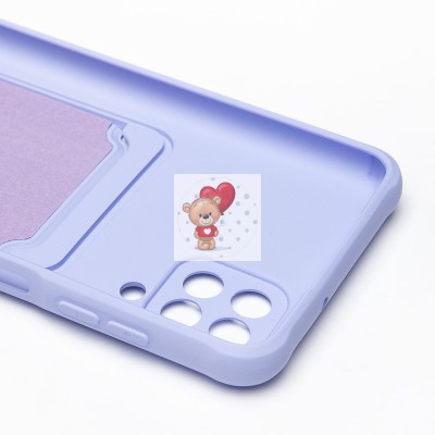 Чехол-накладка для Samsung A125 Galaxy A12 (темно-фиолетовый) - SC304 с картхолдером