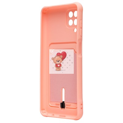 Чехол-накладка для Samsung A125 Galaxy A12 (светло-розовый) - SC304 с картхолдером