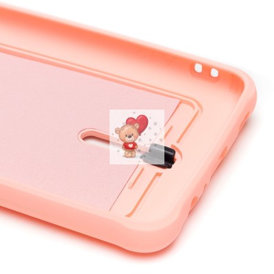 Чехол-накладка для Samsung A125 Galaxy A12 (светло-розовый) - SC304 с картхолдером