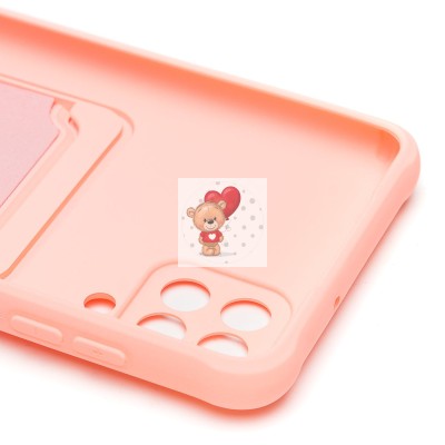 Чехол-накладка для Samsung A125 Galaxy A12 (светло-розовый) - SC304 с картхолдером