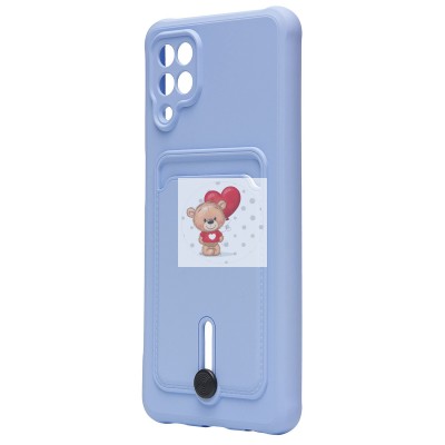 Чехол-накладка для Samsung A125 Galaxy A12 (светло-фиолетовый) - SC304 с картхолдером