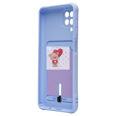 Чехол-накладка для Samsung A125 Galaxy A12 (светло-фиолетовый) - SC304 с картхолдером