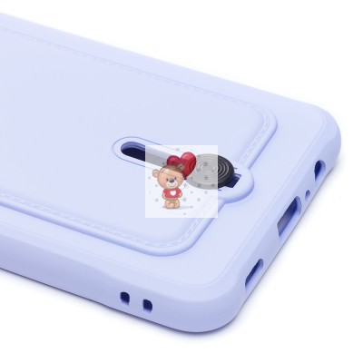 Чехол-накладка для Samsung A125 Galaxy A12 (светло-фиолетовый) - SC304 с картхолдером