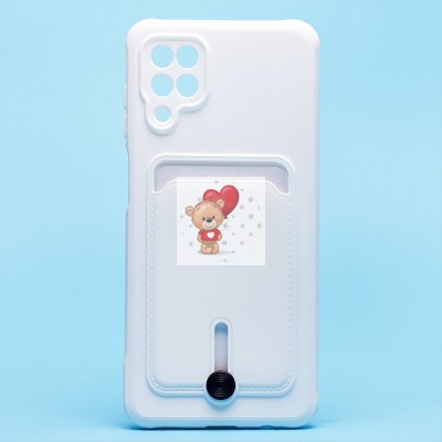 Чехол-накладка для Samsung A125 Galaxy A12 (белый) - SC304 с картхолдером Чехол-накладка для Samsung A125 Galaxy A12 (белый) - SC304 с картхолдером